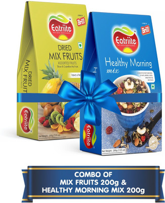 Eatriite Dried Mix fruits & Healthy Morning Mix Combo 400g (200g x 2) Assorted Seeds & Nuts(2 x 200 g)