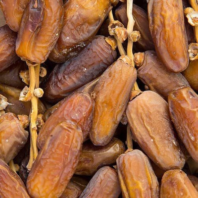 Dry Fruit Hub Tunisian Dates 400g Barari Tunisian Dates Deglet Nour Branched Dates_2 Dates(2 x 400 g)