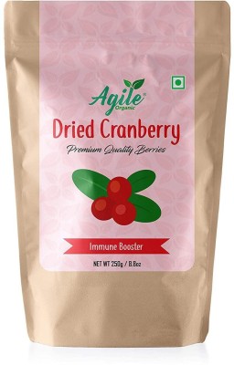 Agile Organic Whole Dried Cranberries 250g | Immunity Building | Antioxidant Rich | Cranberries(250 g)