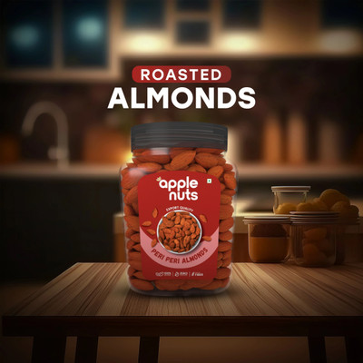 apple nuts Premium Peri Peri Roasted Almonds 250g | Healthy Snacking | Crunchy & Delicious Almonds(1 x 250 g)