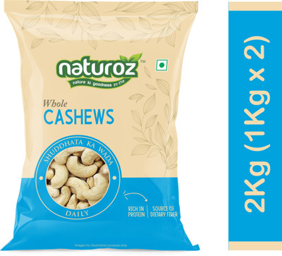 Naturoz Daily Whole Cashews  (2 X 1 Kg) For Rs. 1299 @ 48 %