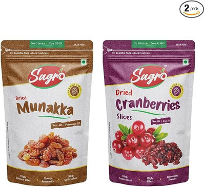 SAGRO Afghani Munakka & USA Slices Cranberries Cranberries(2 x 5 g)