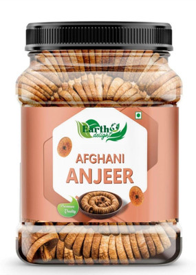 EARTH DELIGHT Premium Dried Afghani Anjeer 500GM Dry Figs for Weight Management-93 Figs(1 x 500 g)