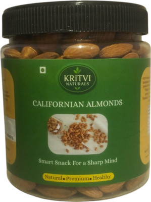 KRITVI NATURALS Fresh Almonds 500g – Natural Protein-Rich Snack for Heart Health & Wellness Almonds(1 x 500 g)