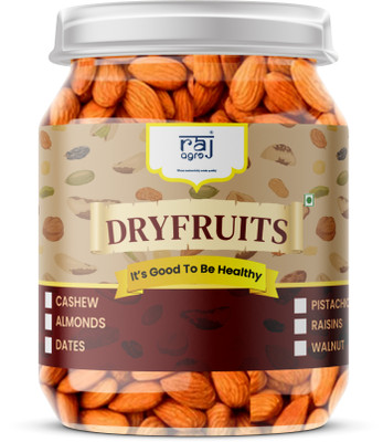 RAJ AGRO Californian almonds 500 gms / Almonds 500 gms Almonds(1 x 500 g)