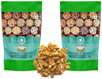 Envelope Dryfruits 1 Kg Walnut Without Shell | Akhrot Giri | Quarter Walnut Kernels | Vaccum Packed Walnuts, Kernels(2 x 500 g)