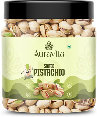 Auravita Premium Roasted & Salted Crunchy Pistachios Ideal for Snacking, Gifting Pistachios(1 x 250 g)