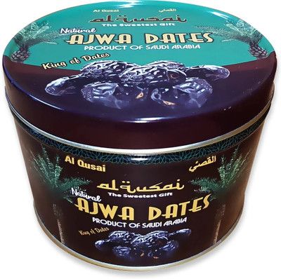 Al Qusai Ajwa Dates 500gm Tin Pack Wet Dates(1 x 500 g)