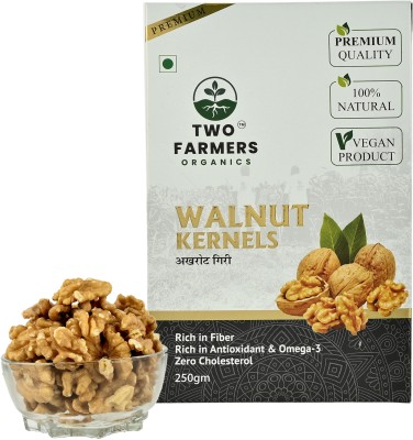 TWO FARMERS ORGANICS Premium Kashmiri Walnut Kernels Without Shell Fresh Walnut Kernels Akhrot Giri Walnuts(3 x 83.33 g)