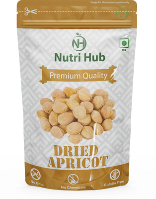 Nutri Hub Premium Dried Apricots Dry Fruit Khumani Seedless Apricots Without Sugar Apricots(1 x 400 g)