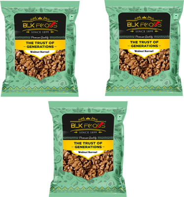 BLK FOODS Select Walnut (Kashmiri Brown Halves) 600g Walnuts(3 x 200 g)