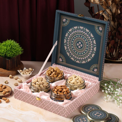 Riwaz Matt Natural Design Premium Gift Hamper Box Pack of 6 | Perfect Gift For Diwali(4 x 100 g)