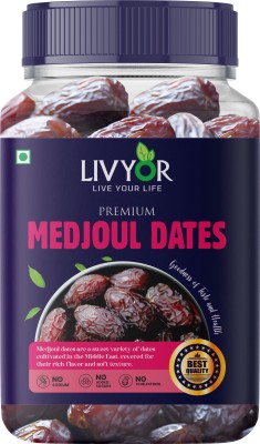 LIVYOR Medjool/Medjoul Dates | Khajoor | Khajur Dry Fruits Dates(400 g)