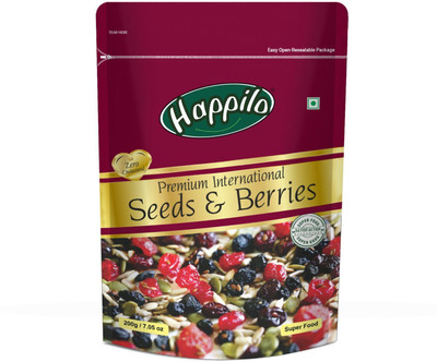 Happilo Premium International Seeds & Berries Rich in Dietary Fiber, for Healthy Breakfast(1 x 200 g)