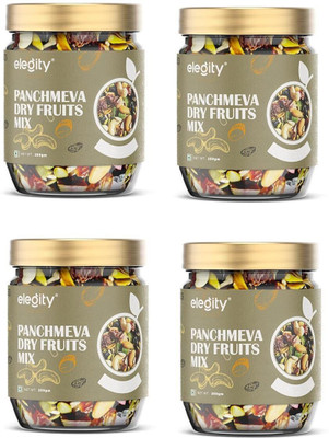 Elegity Panchmeva Dry Fruits Mixed Almonds, Cashews, Walnuts, Raisins(4 x 250 g)