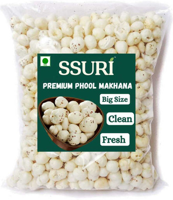SSURI Premium Phool Makhana : Vegan , Gluten-free , Rich In Protein & Calcium | Fox Nut(1 x 100 g)