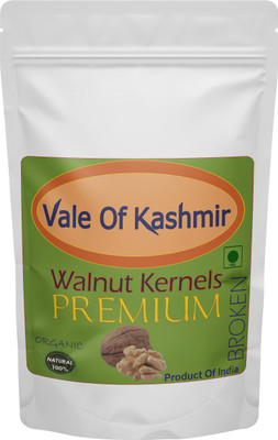 vale of kashmir Premium Walnut Kernels Broken, Fresh New Crop Organic Walnut Kernels Walnuts(1 x 500 g)