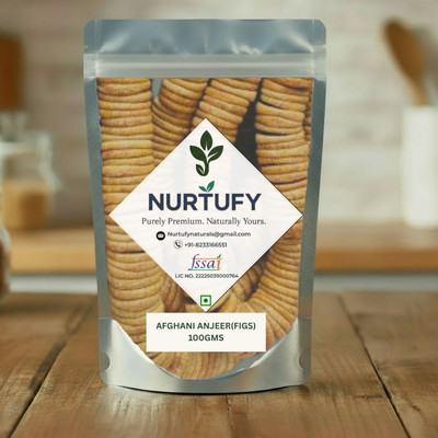 Nurtufy Anjeer | Soft, Juicy and Naturally | Rich Source Of Fiber | Healthy Snack Figs(1 x 100 g)