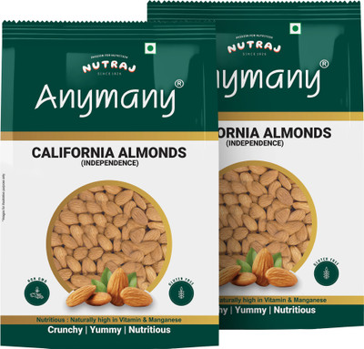 Anymany California Almonds 2 Kg (1 kg x 2), Badam 2 Kg, Dry Fruits Almonds(2 x 1 kg)