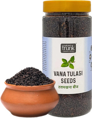 Nature's Trunk Vana Tulasi Seeds/Talmakhana Seeds for Weight Loss, Hair Growth Assorted Nuts(1 x 250 g)