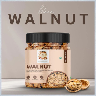 Drylicious Bites Premium California Walnuts – Brain-Boosting and Heart-Healthy Dry Fruits Jar Walnuts(1 x 500 g)