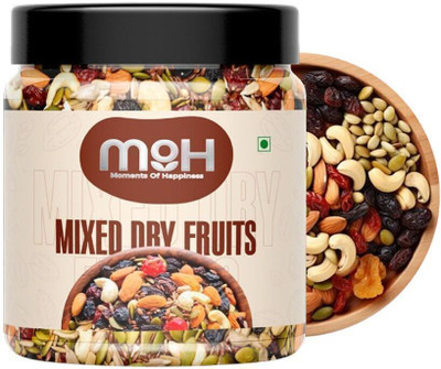 M.O.H. MOMENTS OF HAPPINESS Premium Mixed Dry Fruits Almonds, Cashews, Raisins, Apricots, Dates(1 x 250 g)