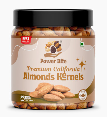 Power Bite California Almonds/Badam Whole, Real Nuts, High in Fiber, Badam Giri Almonds(1 x 250 g)