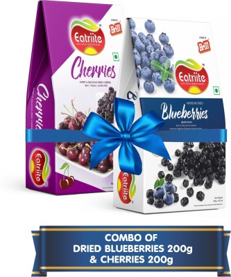 Eatriite American Dried Blueberries & Dried Sweetened Cherry Combo 400g (200g x 2) Assorted Fruit(2 x 200 g)