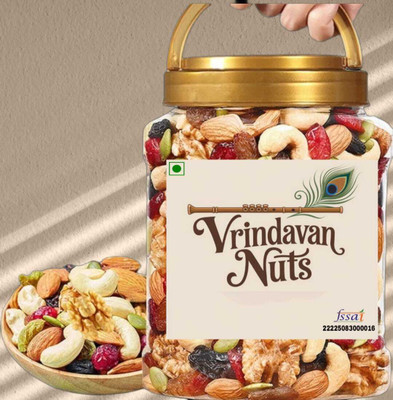 Vrindavannuts Dight Natural Premium Mix Dry Fruits| Immunity Booster| Healthy Mix D19 Almonds, Cashews, Raisins, Amla, Apricots, Mulberries(1 x 1 kg)
