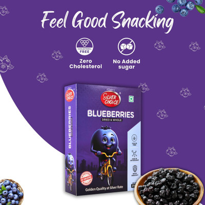 SILVER CHOICE Blueberries | Premium Dried Whole Blueberries | Healthy Antioxidant Blueberry(1 x 250 g)