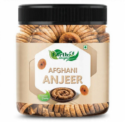 EARTH DELIGHT Premium Dried Afghani Anjeer 200GM Dry Figs for Weight Management-95 Figs(1 x 200 g)