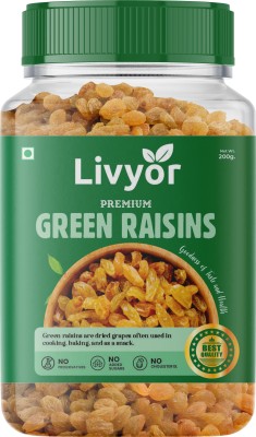 LIVYOR Premium Raisins | Seedless Kismish | kismis Raisins(200 g)