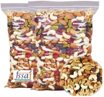 Mv platter Mix dryfruits Nutmix Premium Trail Mix panchmeva dry fruits 500gm Cashews, Dates, Almonds, Apricots, Raisins, Dry Dates, Amla(1 x 500 g)