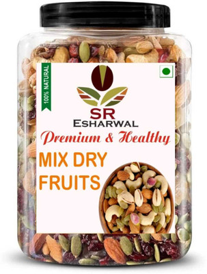 SR Esharwal Mix Nuts 1kg,Dried Almonds,Cashew,Dates & Many More.High Energy Dry Fruit Snacks Almonds(1 x 1 kg)