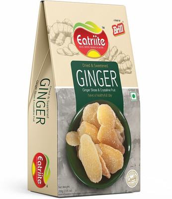 Eatriite Dried & Sweetened Ginger Chunks 200 g || Assorted Fruit(1 x 200 g)