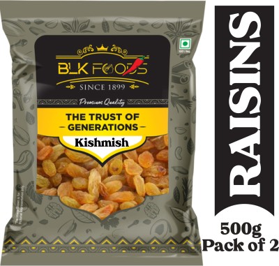 BLK FOODS 1 Kg Daily Kishmish (500g x 2) Raisins(1000 g)