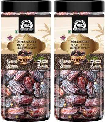 WONDERLAND Foods - Black| Organic Soft & Handpicked | Khajur Wet Dates(2 x 400 g)