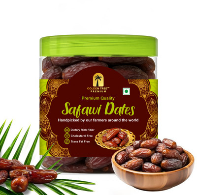 Golden Tree Premium Safawi Dates, Khajoor All Natural, No Preservatives, No Added Sugar Dry Dates(1 x 250 g)