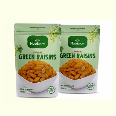 NUTRIWOW Green Raisins Raisins(2 x 500 g)