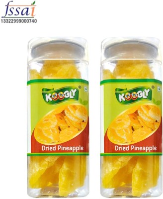 Koogly Premium Quality Pineapple For Free time snacking and Dieting-Dried Pineapple(2 x 190 g)