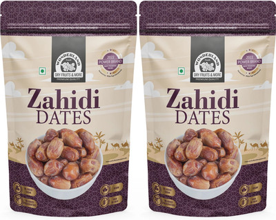 WONDERLAND Foods - Dry Fruits Zahidi Dates 1Kg (500g X 2) Pouch | Soft Khajoor Dates(2 x 0.5 kg)