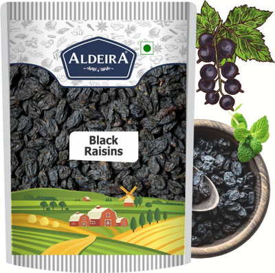 Aldeira Seedless Black Raisin 1Kg Dry Fruits Kali Kishmish Raisins(1 x 1 kg)