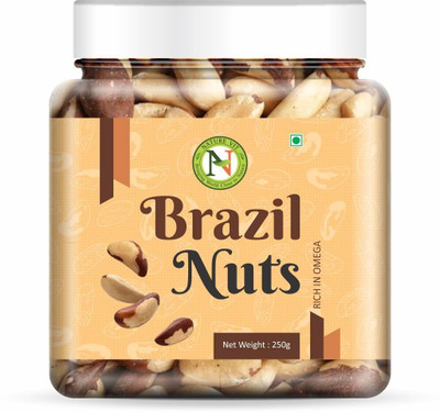 Nature Vit Brazil Nuts, 250G [Jar Pack] | Fresh | Premium | Grade A | Rich In Selenium Brazil Nuts(1 x 250 g)