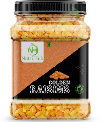 Nutri Hub Premium Seedless Golden Raisins Nutritious Dried Grapes Kishmish 1 KG Raisins(1 x 1000 g)