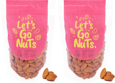 Let's GoNuts Fresh Sound Nut Almond Kernels (Badaam) 250gx2 Almonds(2 x 250 g)