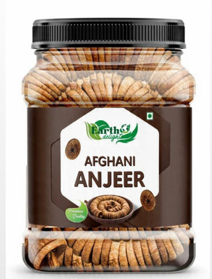 EARTH DELIGHT Premium Dried Afghani Anjeer 1KG Dry Figs for Weight Management-92 Figs(1 x 1 kg)