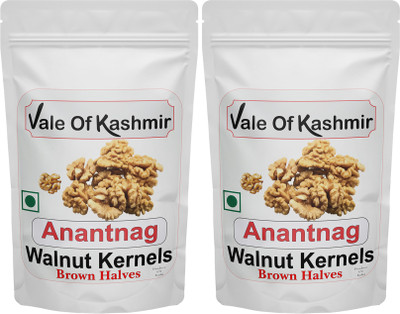 vale of kashmir Anantnag Walnut Kernels, Kashmiri Akhrot Giri, Walnuts Without Shell, Natural Walnuts(2 x 0.5 kg)