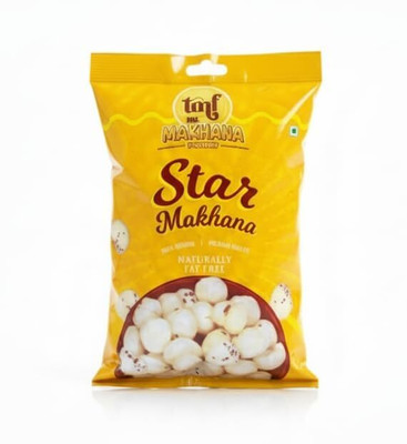 TMF The Makhanaaz Factory Star Makhana Premium Mithila Phool Foxnuts, Lotus Puffs | 250g Fox Nut(1 x 250 g)