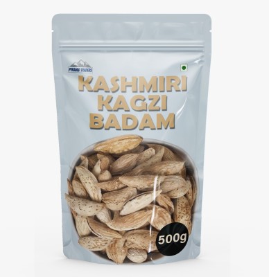 pyramid traders kashmiri kagzi Badam Sweet/Creamy and crunchy/Skin healthy Almonds(500 g)
