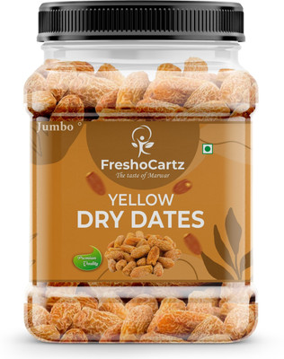 FreshoCartz Premium Yellow Dry Dates | Chuhara | Pili Kharak | Khajoor | Dry Fruits Dates | Dates(1 x 250 g)